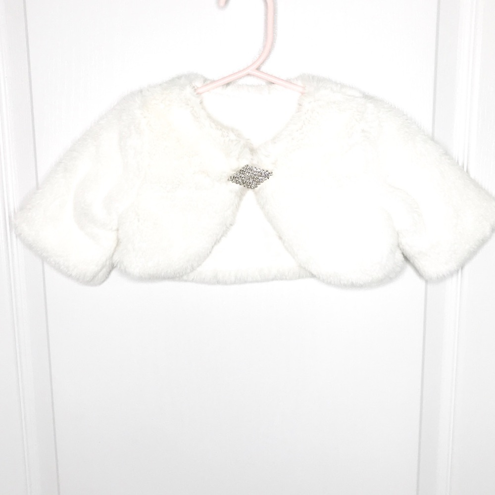 Baby Faux Fur Shawl size 18-24 months